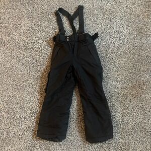 Sport Essentials Kids Black Insulated Snow Pants with Suspenders Size  8